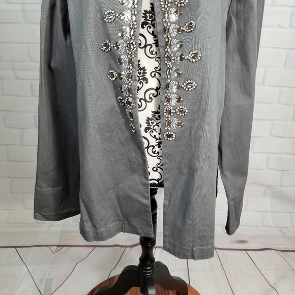 American Glamour beaded jacket plus 3x stretch NWT - Picture 7 of 9